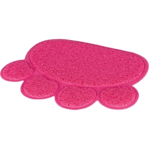 Trixie schoonloopmat voor kattenbakken poot pvc roze