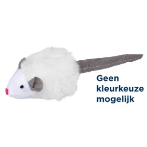 Trixie muis met microchip pluche met kattenmunt assorti