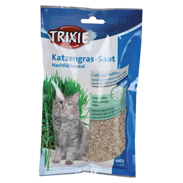 Trixie kattengras zaad navulzakje voor #4235