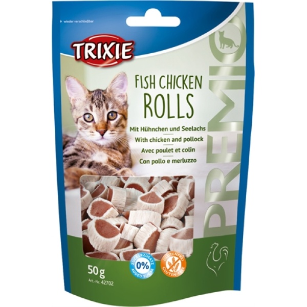 Trixie premio fish chicken rolls