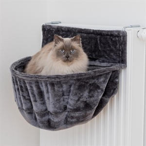 Trixie radiator-hangmand xxl pluche donkergrijs