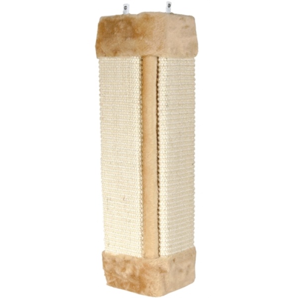 Trixie krabplank hoek sisaltapijt / pluche met catnip naturel / beige