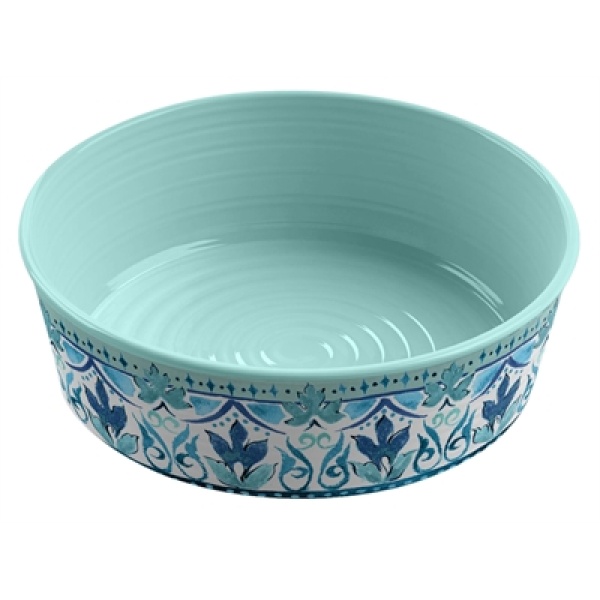 Tarhong voerbak hond gibraltar melamine blauw