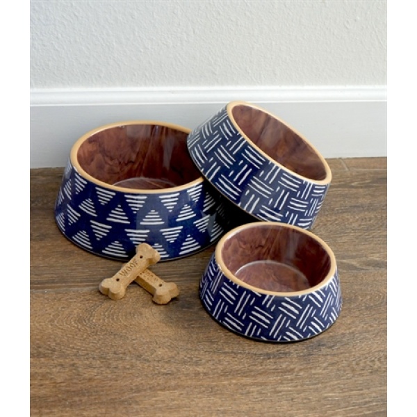 Tarhong voerbak hond oasis melamine indigo blauw