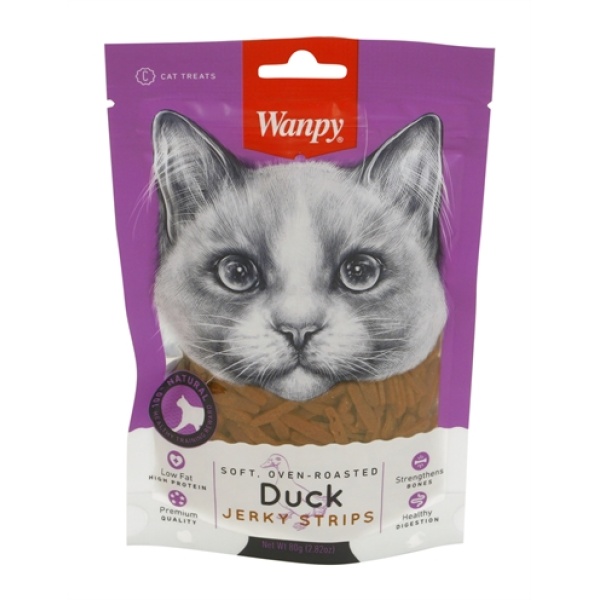 Wanpy soft oven-roasted duck jerky strips