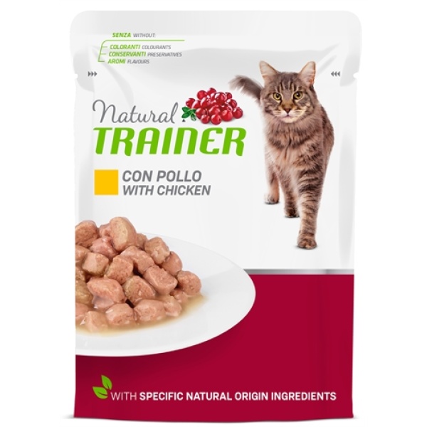 Natural trainer cat adult chicken pouch