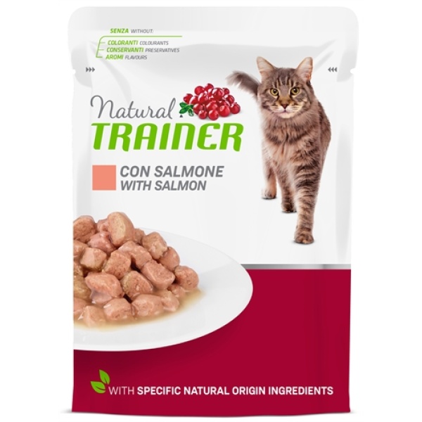 Natural trainer cat adult salmon pouch