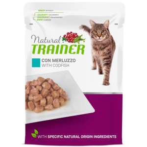 Natural trainer cat sterilised codfish pouch