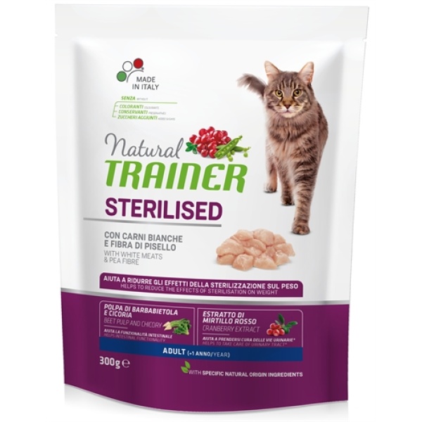 Natural trainer cat sterilised white meat