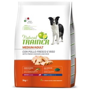 Natural trainer dog adult medium chicken / rice