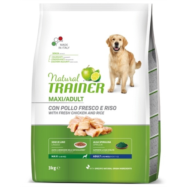 Natural trainer dog adult maxi chicken / rice