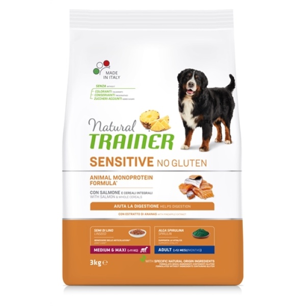 Natural trainer dog adult medium / maxi sensitive salmon