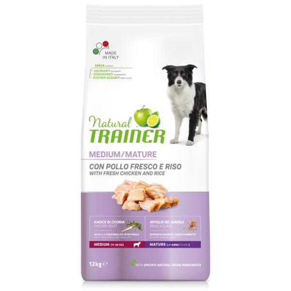 Natural trainer dog senior medium chicken