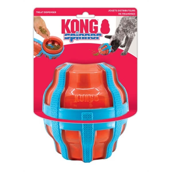 Kong treat spinner voer / snack dispenser oranje / blauw