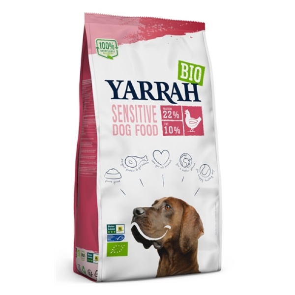 Yarrah dog biologische brokken sensitive kip zonder toegevoegde suiker