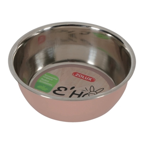 Zolux ehop voerbak inox rvs roze