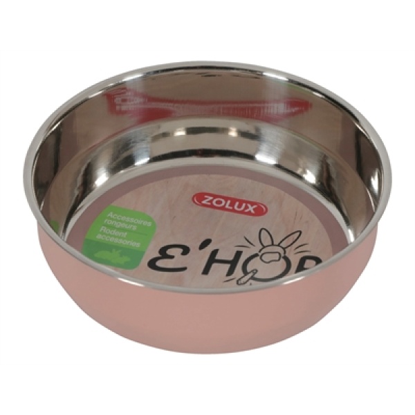 Zolux ehop voerbak inox rvs roze