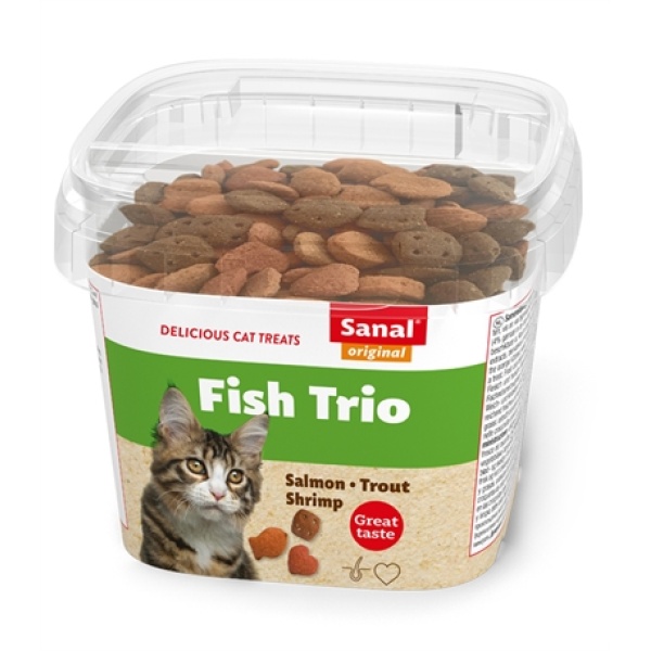 Sanal cat fish trio snacks cup