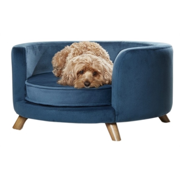 Enchanted hondenmand / sofa rosie peacock blauw