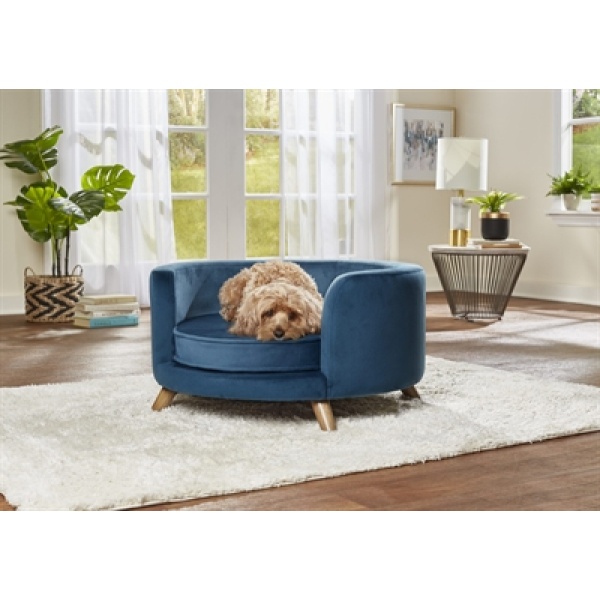 Enchanted hondenmand / sofa rosie peacock blauw