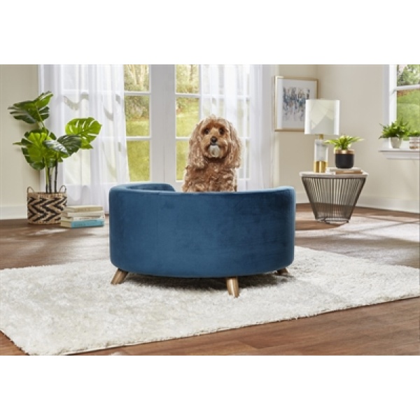 Enchanted hondenmand / sofa rosie peacock blauw