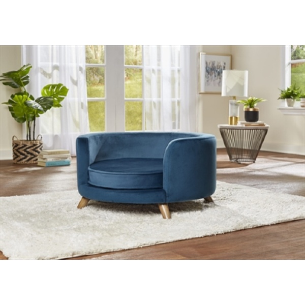 Enchanted hondenmand / sofa rosie peacock blauw