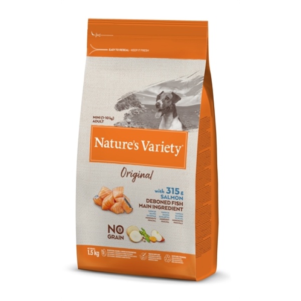 Natures variety original adult mini salmon no grain