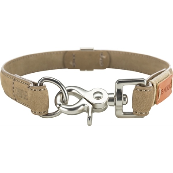 Trixie halsband hond be nordic leer zand beige