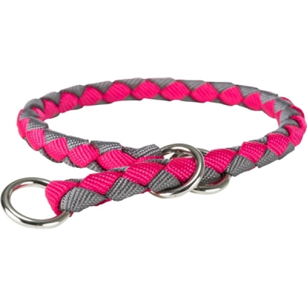 Trixie halsband hond cavo half-slip fuchsia / grafiet grijs