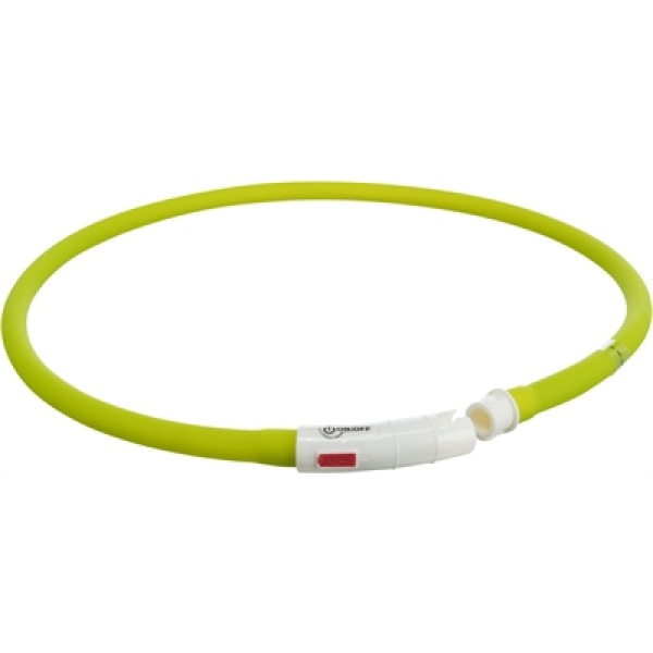 Trixie halsband hond usb flash light lichtgevend oplaadbaar groen