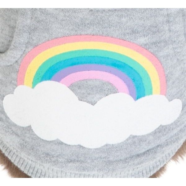 Trixie hondentrui hoodie rainbow falls grijs