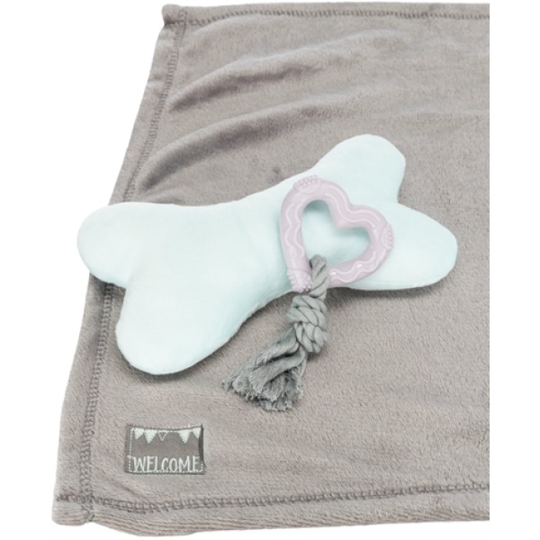 Trixie junior puppy set fleece deken en speelgoed