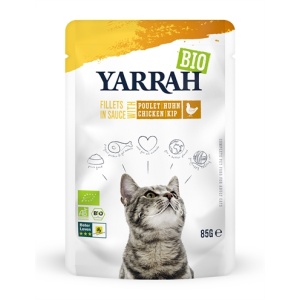 Yarrah cat biologische filets met kip in saus