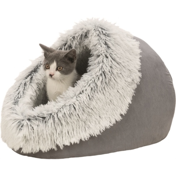 Trixie kattenmand iglo harvey grijs / wit-zwart