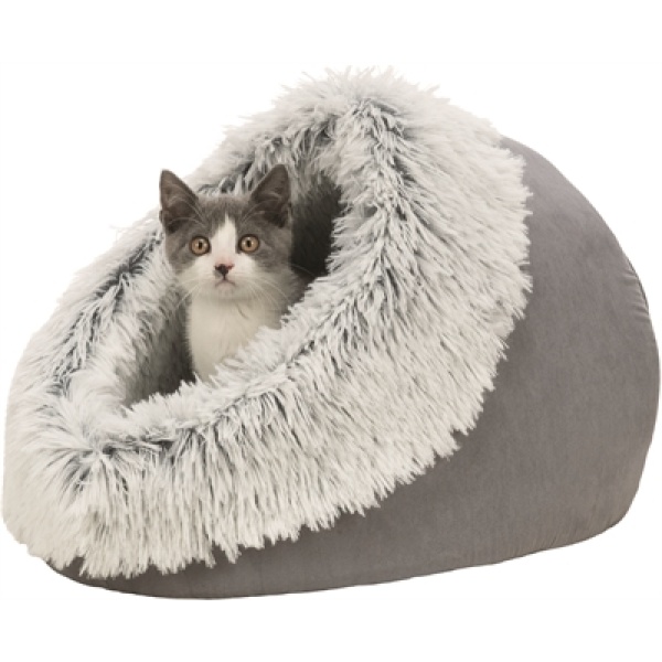 Trixie kattenmand iglo harvey grijs / wit-zwart