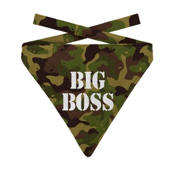 Plenty gifts bandana hond big boss camouflage groen