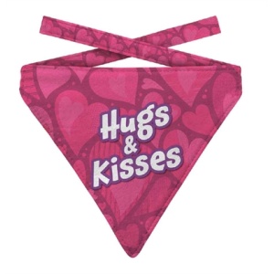 Plenty gifts bandana hond hugs & kisses roze