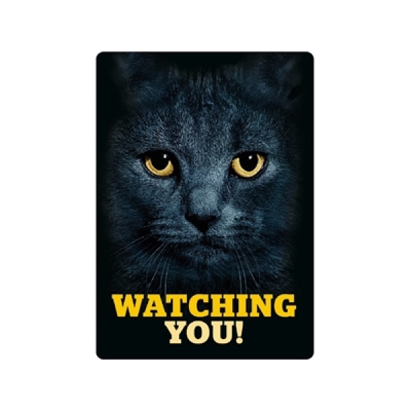 Plenty gifts waakbord blik zwarte kat watching you