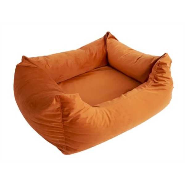 Woefwoef hondenmand velvet oranje