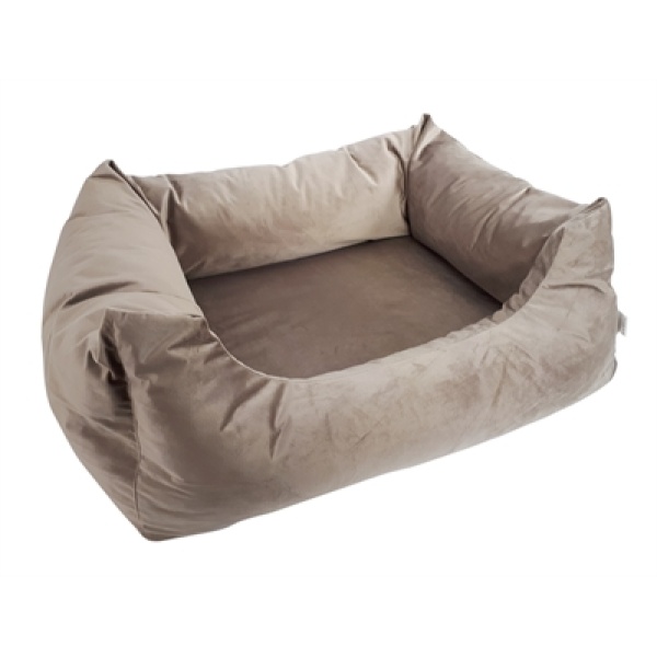 Woefwoef hondenmand velvet taupe