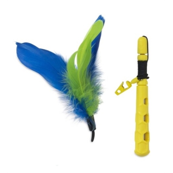 Jw cat telescopic flutter-ee feather kattenhengel