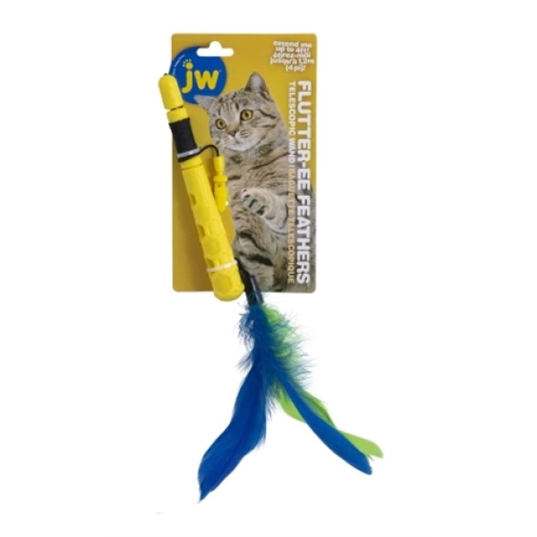 Jw cat telescopic flutter-ee feather kattenhengel