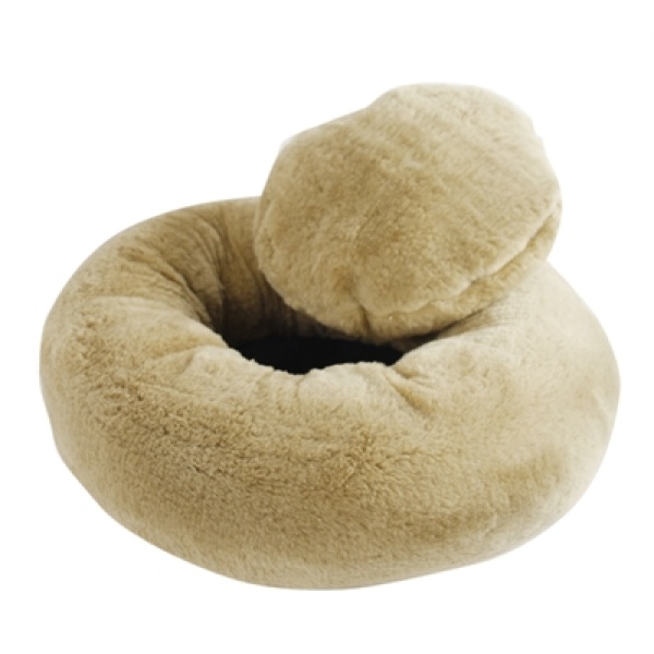 Foeiii cozy pluche relax donut camel