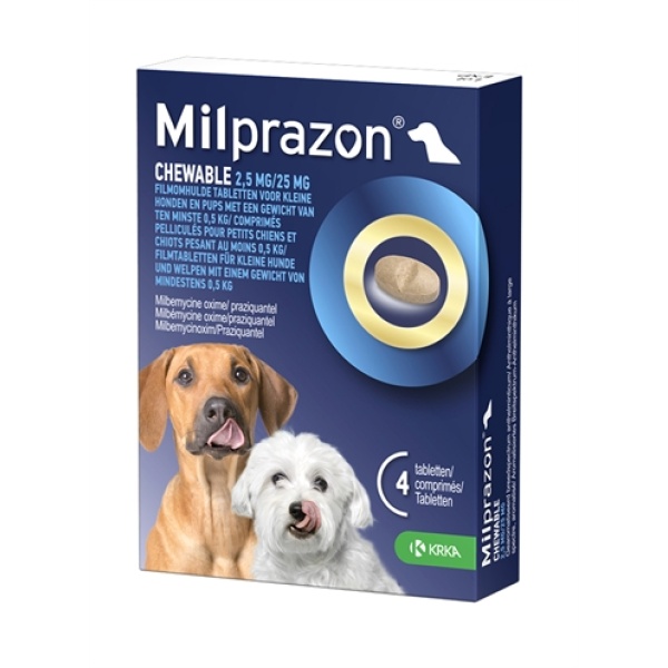 Krka milprazon kauwtabletten ontwormingstabletten hond