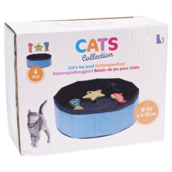 Katten speelbad met 3 speeltjes