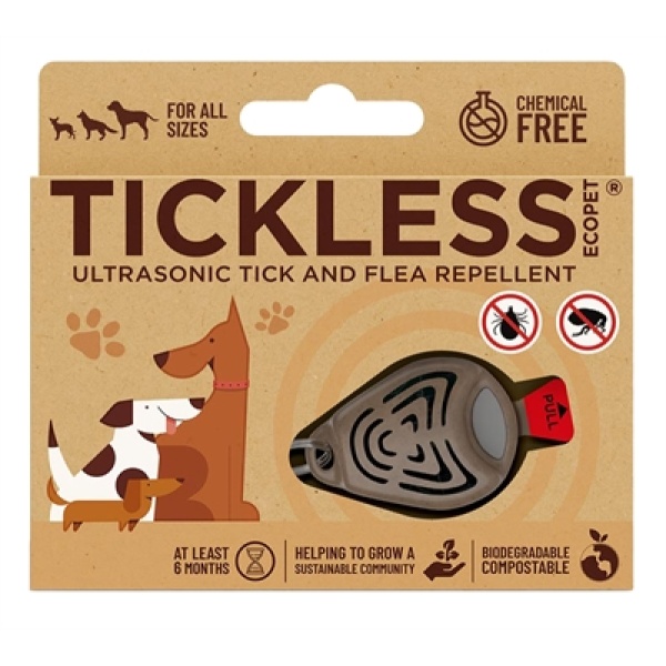 Tickless eco teek en vlo afweer voor hond en kat bruin