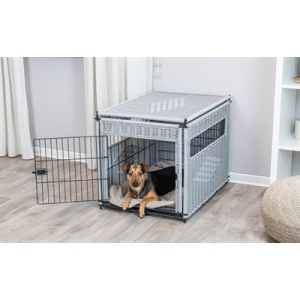 Trixie bench homekennel polyrotan lichtgrijs