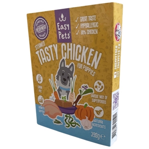 Easypets freshly steamed tasty chicken for puppies