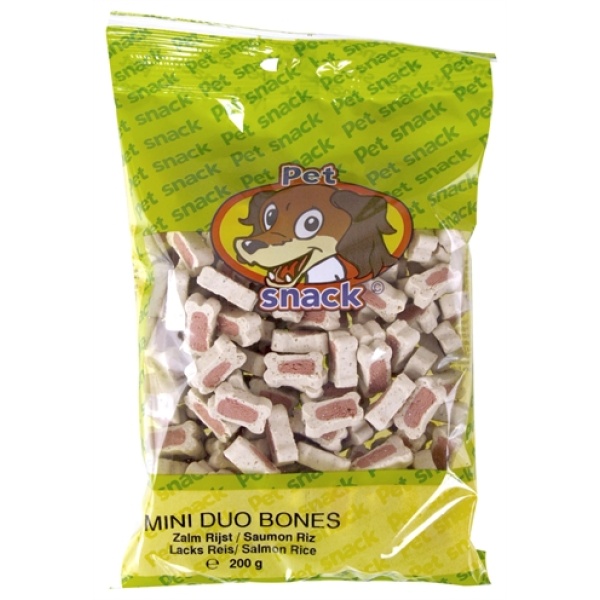 Petsnack botjes duo zalm/rijst