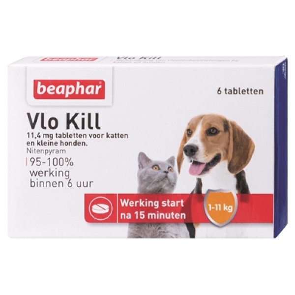 Beaphar vlo kill+ kleine hond/kat tot 11 kg